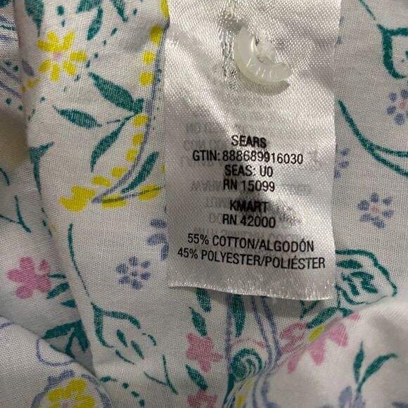 Laura Scott Women's Button up Paisley Floral shirt short sleeve, Plus Size 3X - Picture 6 of 6